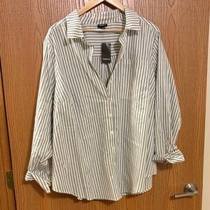Blue striped button down